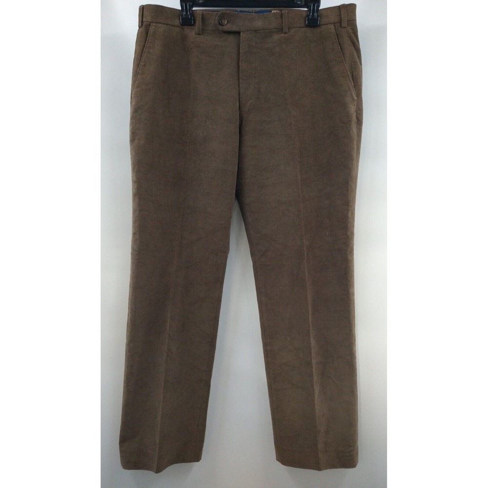 Polo Ralph Lauren Pants Mens 36x30 Brown Corduroy Pants Dog Waistband Casual‎